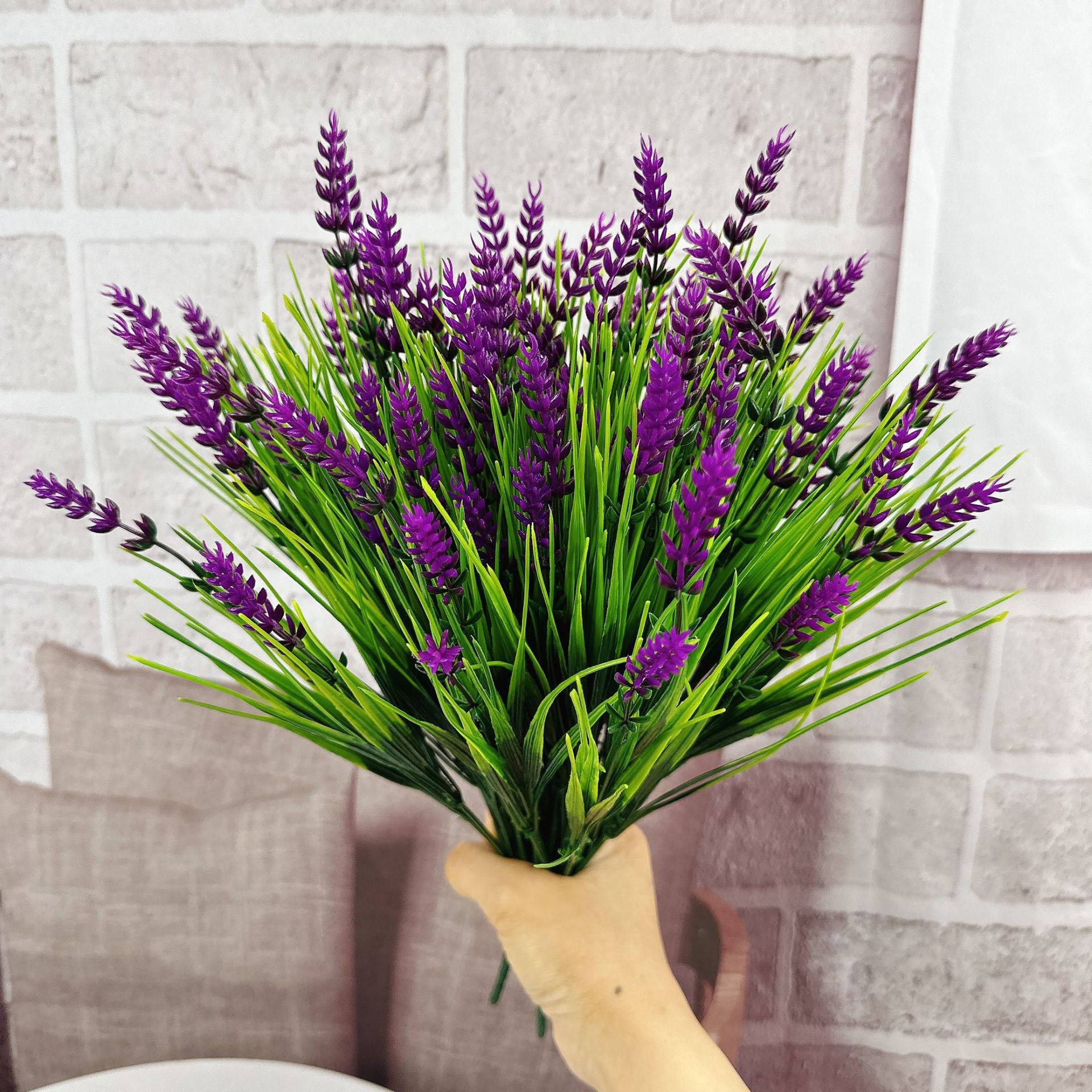 Flores simuladas lavanda buquete de flores de decoración pastoral flores falsas de plástico sala de estar decoración de flores paisajes props de disparo
