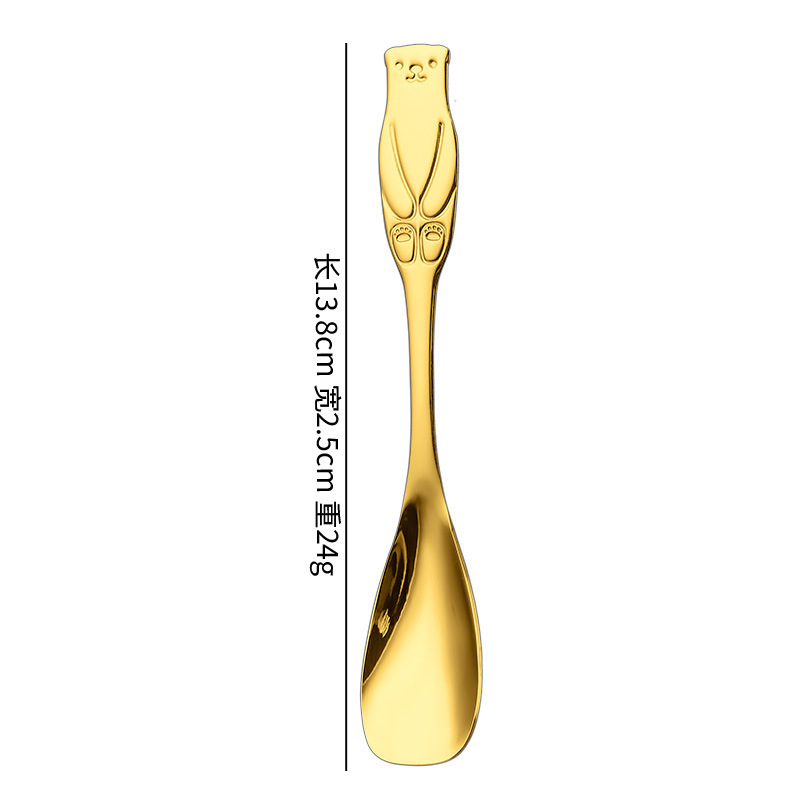 304不锈钢创意企鹅冰淇淋可爱雪糕冰激凌甜品北极熊勺儿童咖啡勺|undefined