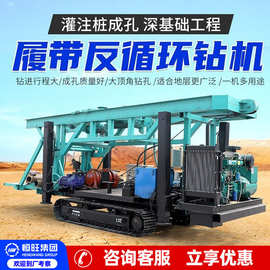10寸履带反循环钻机  大口径灌溉孔钻机柴电两用灌注桩工程打桩机