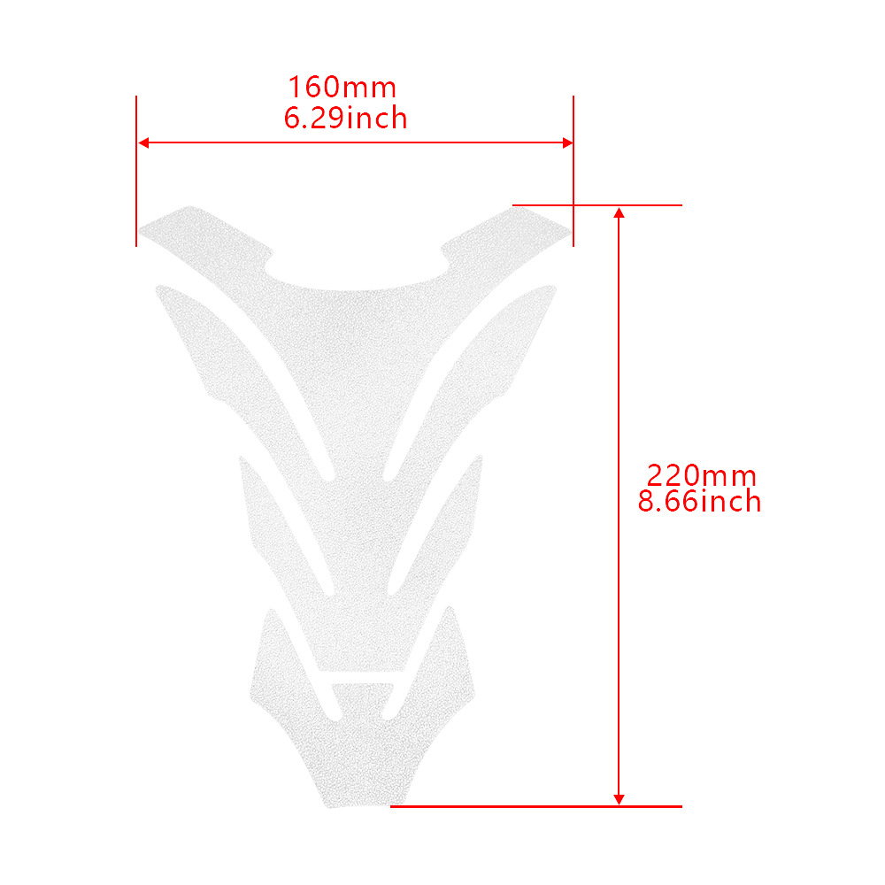 Aplicable a Honda Kawasaki Suzuki Yamaha pegatinas de hueso de tiburón pegatinas protectoras pegatinas esmeriladas accesorios de motocicleta universal