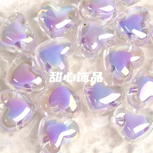 UV plated fat love beads, high-quality love beads, acrylic loose beads, diy beads, mobile phone chain, jewelry accessories
