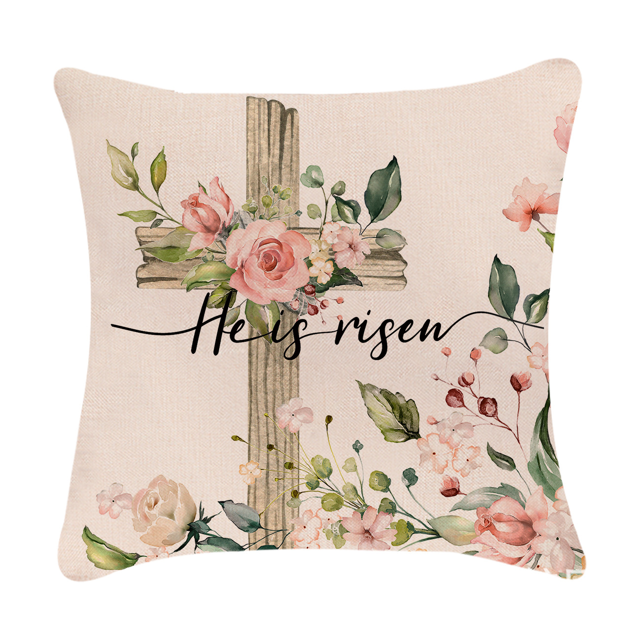 Easter Simple Style Rabbit Letter Linen Pillow Cases Couch & Sofa Decor display picture 38