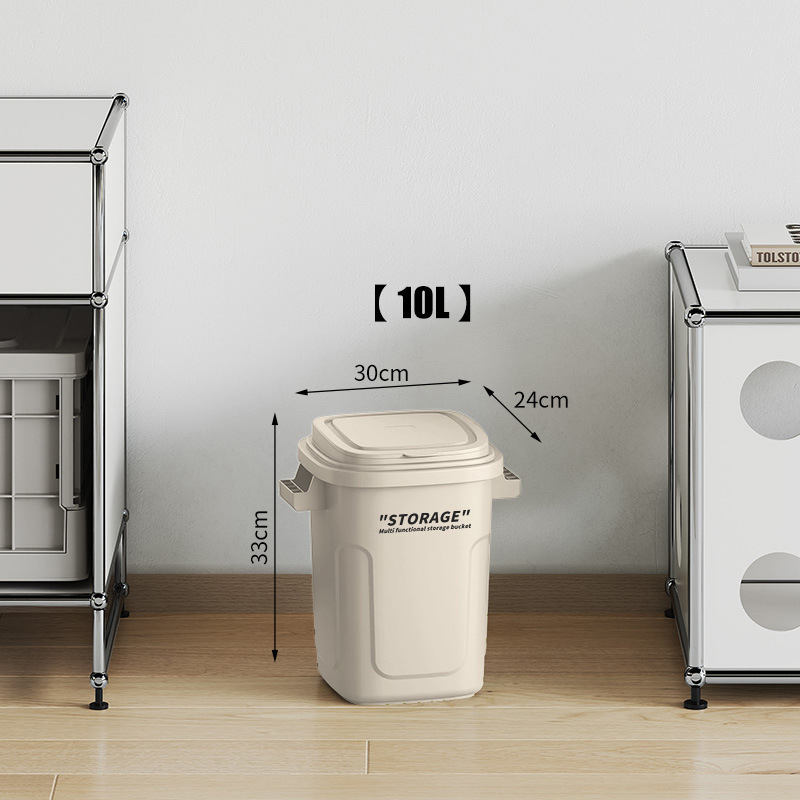 キッチンゴミ箱家庭用新しい大型蓋付き高さ紙バスケット家庭用屋外インダストリアルスタイル大容量ゴミ箱|undefined