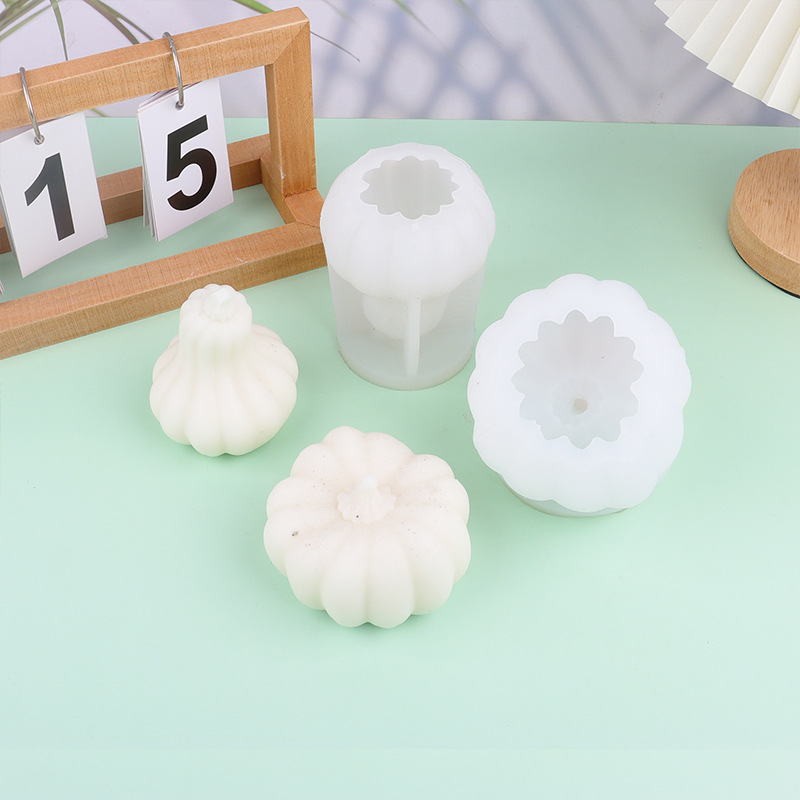 Halloween estereoscópico calabaza molde de silicona DIY molde de goma de banana simulación herramienta de pastelería de calabaza