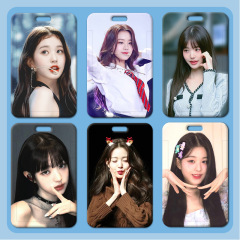 張元英卡套批發學生飯卡校牌硅膠工作證門禁卡套小卡廠牌彩色明星