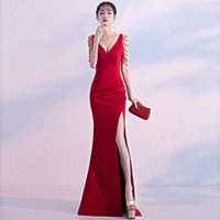 Вечернее платье Женское Sexy Slim-Fit Look Slim Ежегодная встреча принимающей партии светская ниша высокого класса длинное платье рыбий хвост