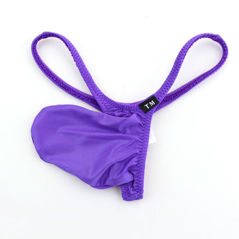 Men's new TM sack elephant trunk thong for boys sexy nylon silk smooth breathable low waist T pants bottoming underwear
