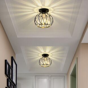 Cross-border Hot Crystal Aisle Light Balcony Ceiling Light Nordic Style Creative Small Chandelier Entrance Light