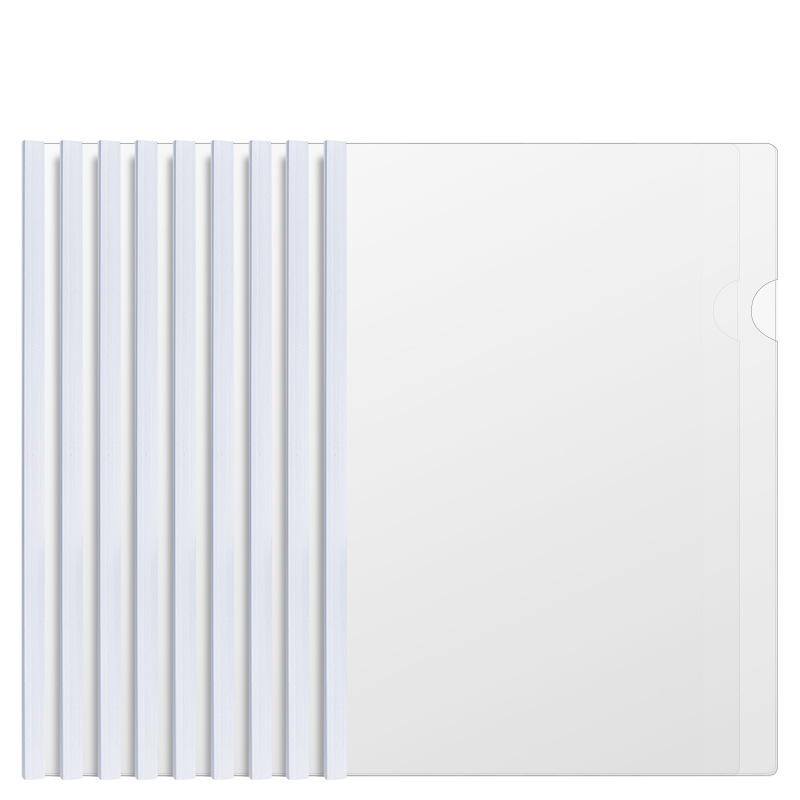 Deli a4 clip de barra de dibujo carpeta blanca clip de calendario de archivo clip de papel de prueba clip de barra de plástico 5854 blanco