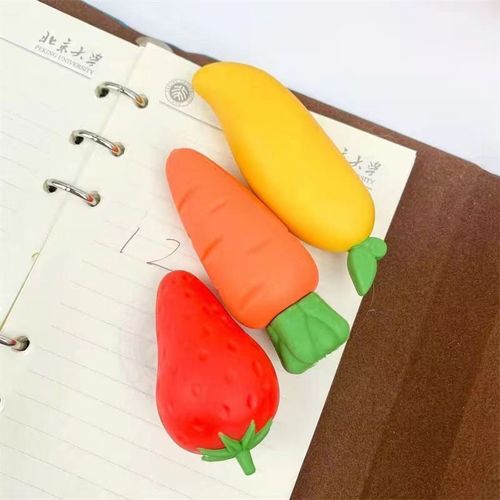 Giant Fruit Carrot Eraser Cute Eraser Clean Traceless Student Dustless Eraser Creative Stationery