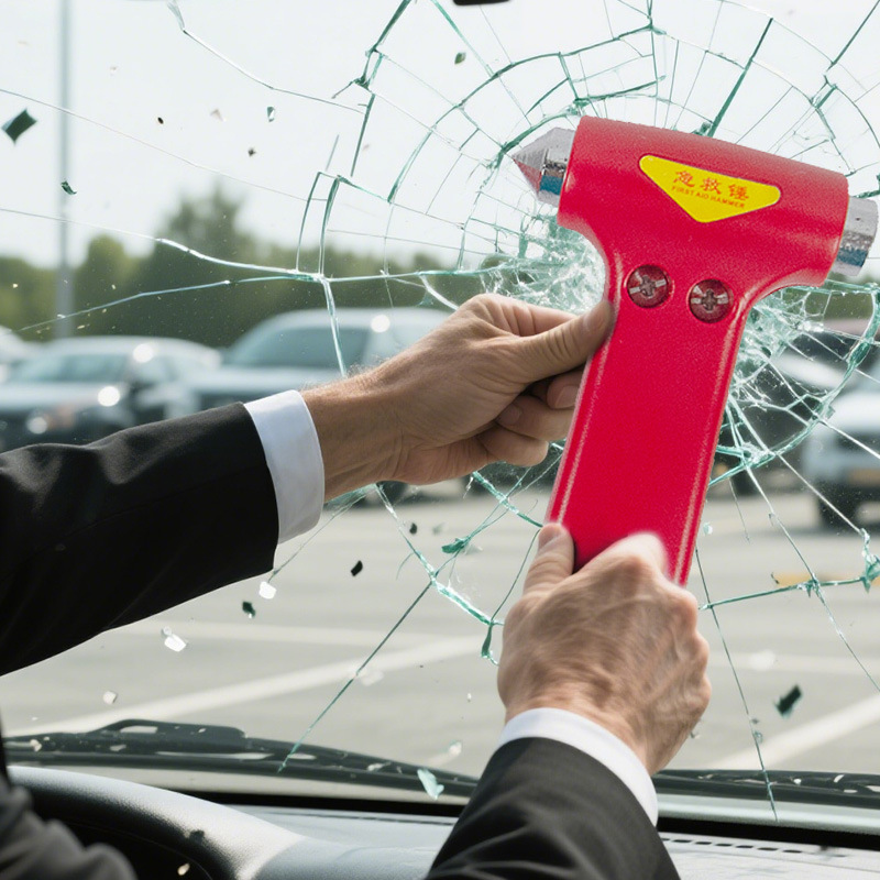 Car Window-Breaking Safety Hammer, Multi-Functional Car Emergency Life-Saving Hammer, Car Seat Belt Cutting Car Safety Hammer