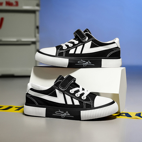 Factory direct supply of children's canvas shoes wholesale new children's sneakers cross-border breathable casual girls' shoes trendy shoes children's shoes
