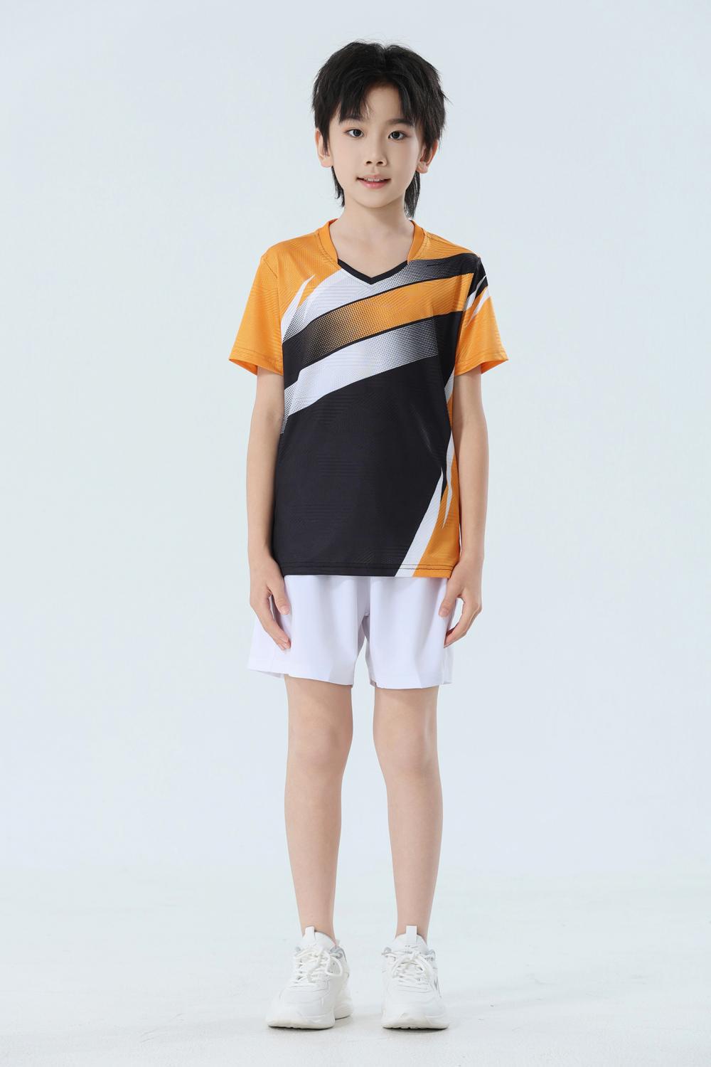 Nuevo set de bádminton transpirable de secado rápido hombre y mujer V-collar chaqueta deportiva para niños adultos con impresión personalizada image 14