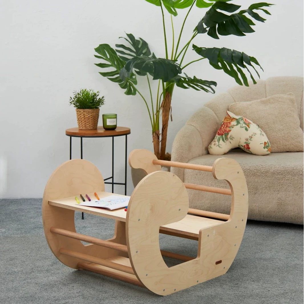 Деревянная детская балансировочная доска-радуга, маленькая развивающая игрушка для дома, качалка, многофункциональная арка для лазания