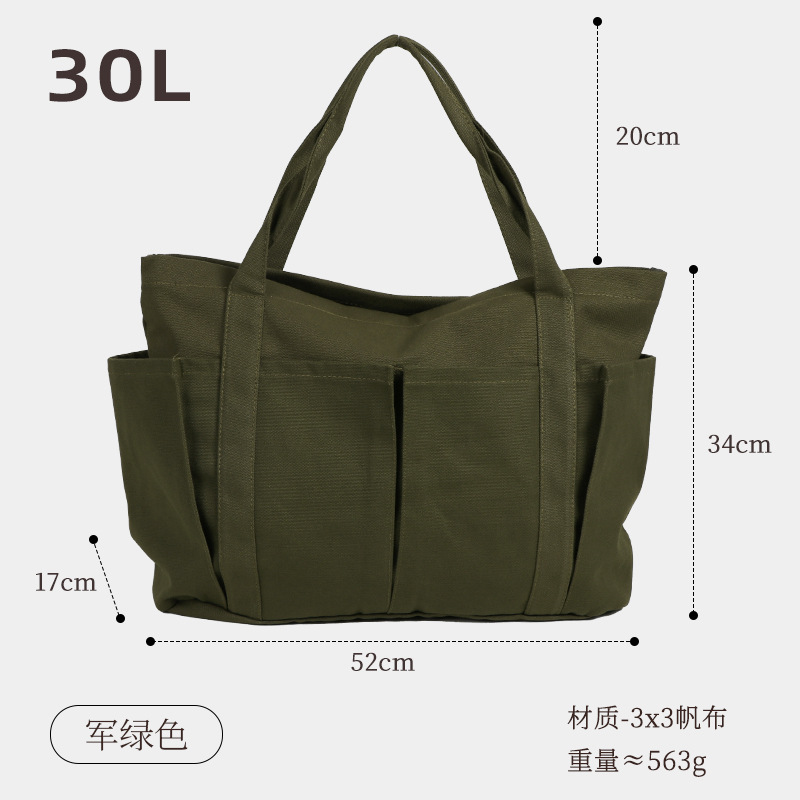 Tela casual bolsa de tela bolsa de viaje bolso de lona de color sólido simple gran capacidad deportes fitness bolso bolsa