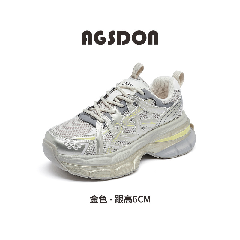 Zapatos de la mujer 2025 nuevo estilo de primavera retro casual pequeño hombre ligero zapatos deportivos