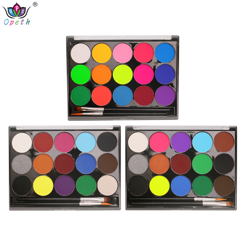 Cross-border water-soluble face paint 15-color body paint pigment model face paint Halloween face makeup water-based face paint
