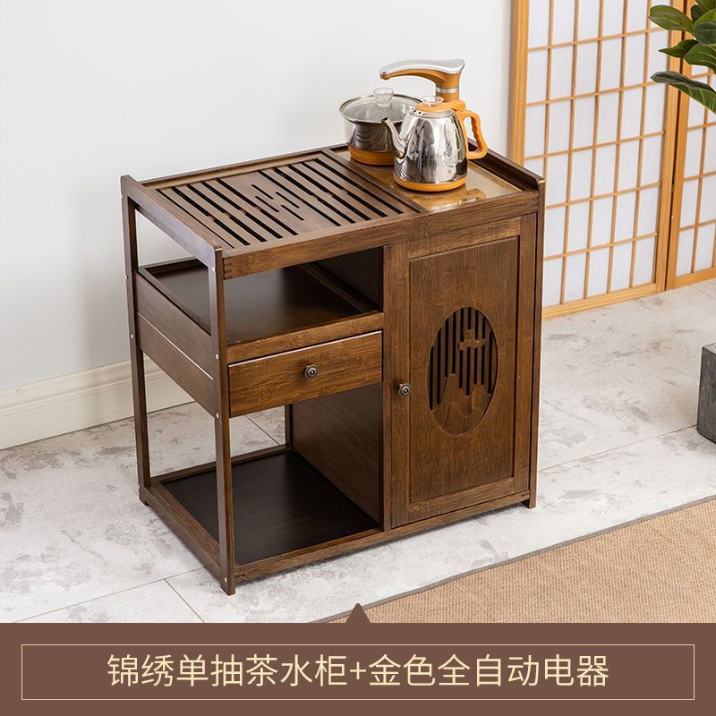 茶台茶车家用茶水柜实木小茶桌茶几功夫茶具套装全自动烧水壶一体|undefined