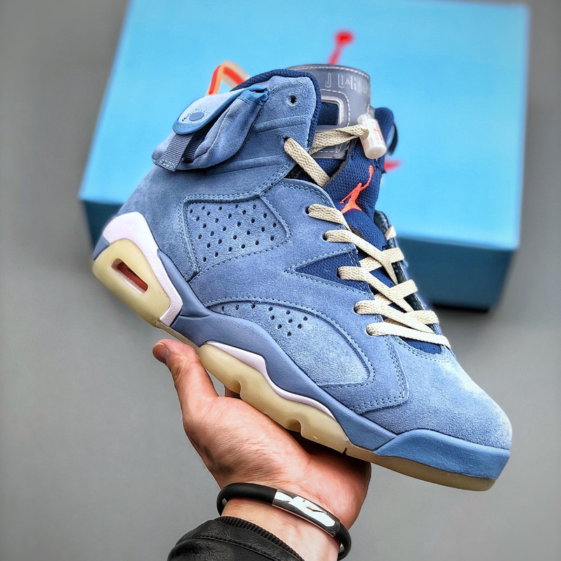 Putian Shoes Aj6 Basketball Shoes Men's High-Top Casual Sports Shoes Leather Autumn and Winter Air-Cushion Shoes Street Work Clothing Trendy Shoes