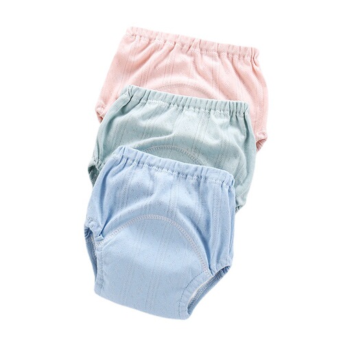 Ribbed children's waterproof learning pants 4-layer cotton gauze infant training pants children's diaper pocket baby cloth diapers