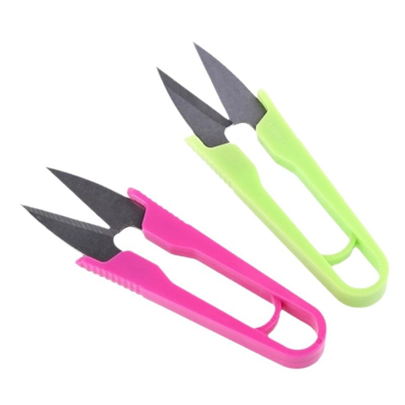 Herramientas de punto de cruz color especial tijeras pequeñas tijeras de hilo en forma de U cuchillo recortador de hilo paquete único