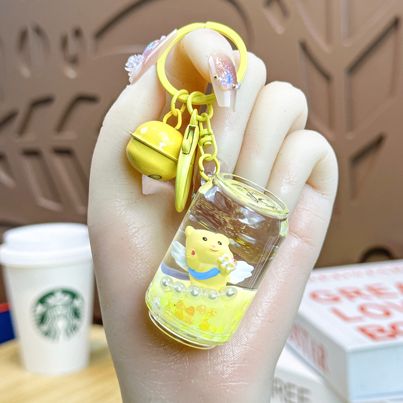 Cartoon Dream Bear Girl Keychain leche rosa muñeca adorable bolso de pareja colgante pequeño regalo al por mayor