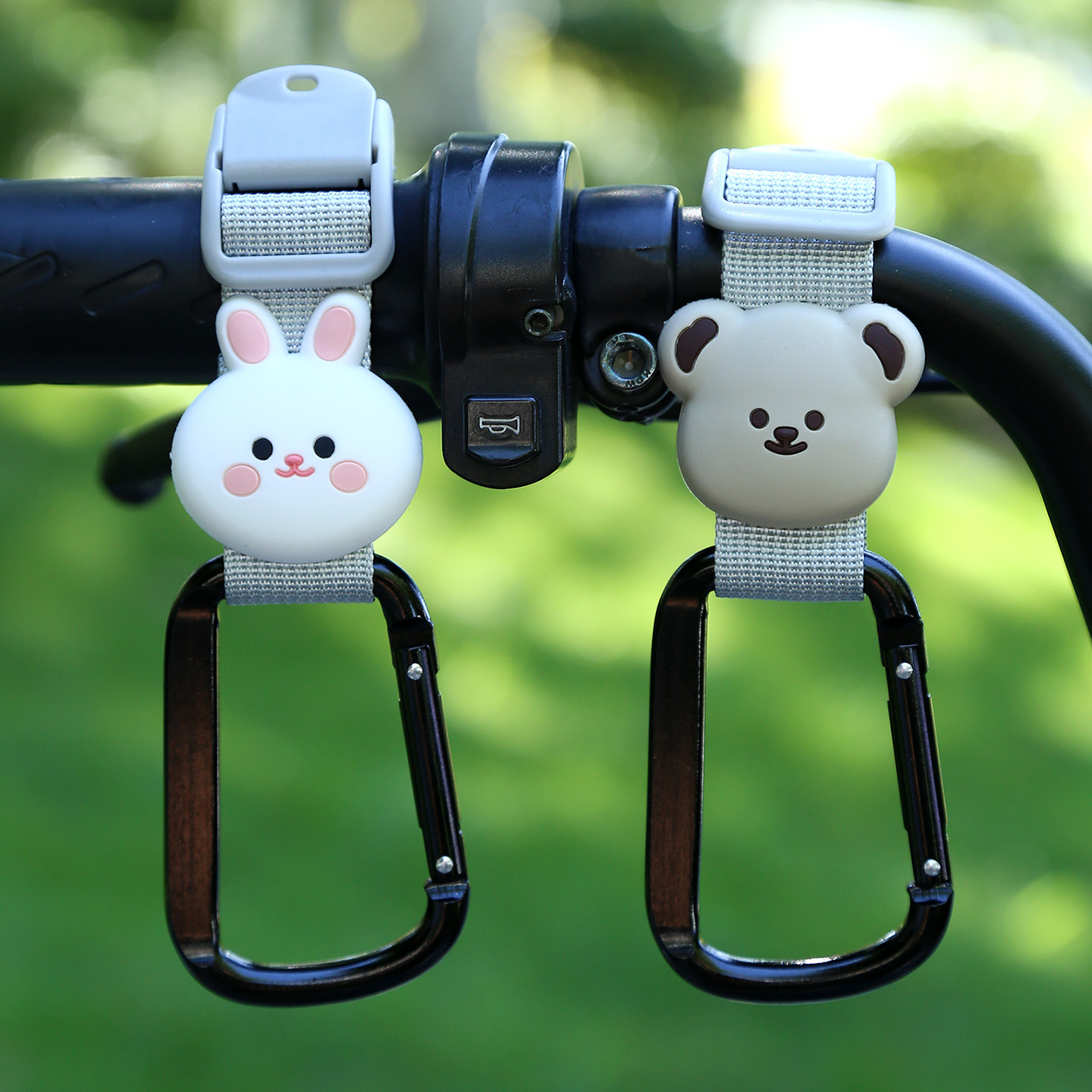 2025 Cross-Border New Electric Vehicle Hook Front Universal Cute Cartoon High-Value Stroller Hanging Buckle Storage Artifact