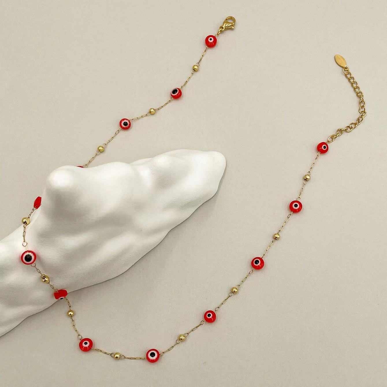 Exaggerated Geometric Stainless Steel Titanium Steel Enamel Necklace 1 Piece