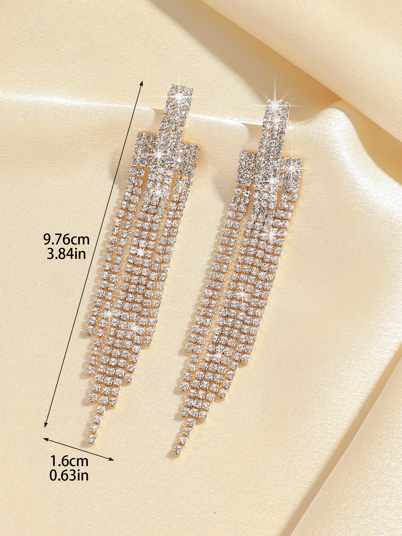 orecchini lunghi con nappe e strass in zircone super flash di alta qualità per le donne, orecchini alla moda dal temperamento_voghion.com