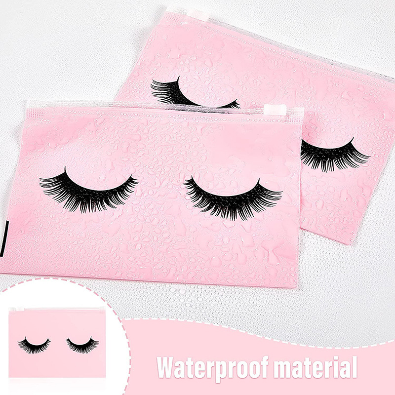 Suministro directo de fábrica en stock al por mayor bolsa de cremallera de pestañas EVA Bolsa De Rosa bolsa de cremallera negra bolsa de almacenamiento de combinación de maquillaje