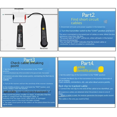 HYC6813 Car Fault Detection Instrument Line Locator Car Line Locator Short Circuit and Open Circuit Tester Line Finder