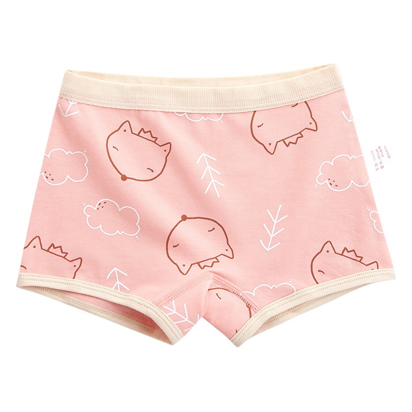 Ropa interior para niños clase femenina a boxeadores antibacterianos de algodón puro al por mayor ropa interior para niñas triángulo boxeadores para niños medianos y grandes para niños