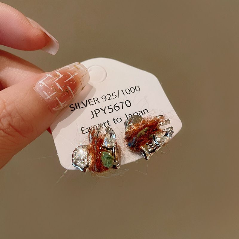 Aguja de plata, arco de circón, pendientes geométricos de perlas, pendientes de diseño de temperamento de nicho, pendientes de lujo ligero, pendientes de alta gama, mujeres