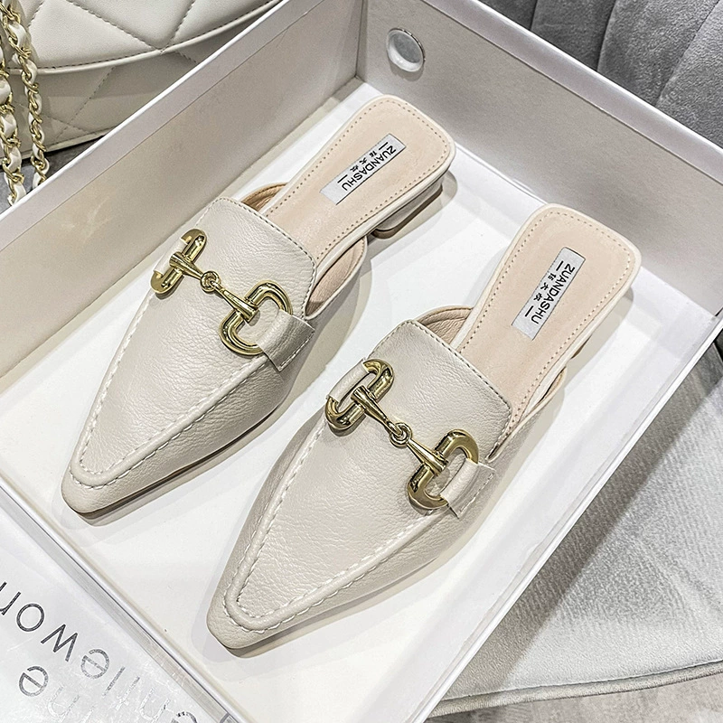 2025 Новый Баотоу Половина тапочки женская внешняя одежда