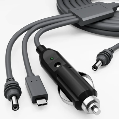 Cross-border MINI Cigarette Lighter DC Three-in-One Car Cigarette Lighter Charging Cable Car Equipment Mini Waterproof Connection Cable (Siqaret yandırıcısı) - 18awg-3-in-1-dc12-24v-3m