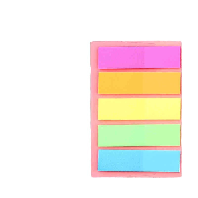 El papel de etiqueta de índice de notas puede escribir marcas, tiras pequeñas, marcadores de plástico, números de página de indicación transparente, película fluorescente