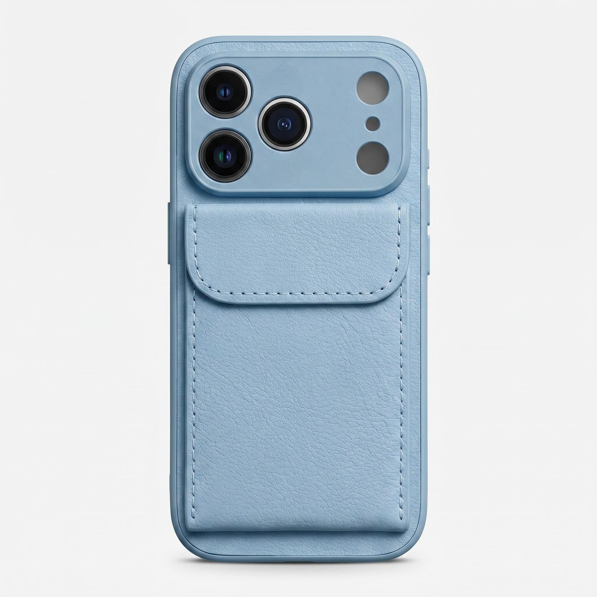 Aplicable para iPhone18PROMAX estuche de teléfono móvil simple litchi estampado tarjeta bolsa soporte manzana 17 anti-caída 16 transfronterizo