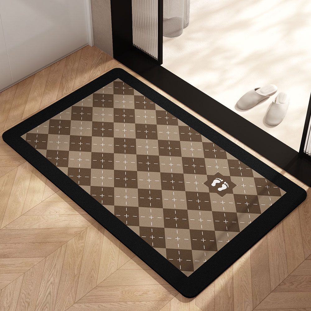 almohadilla de barro de diatomeas almohadilla absorbente de agua puerta de baño antideslizante inodoro doméstico almohadilla alfombra puerta de entrada