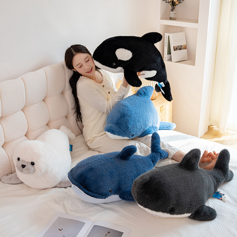 Sea World Animal Plush Toys Whale Dolls Dolphin Shark Tiger Shark Pillow Children's Dolls Gifts Wholesale Sea World Animal Plush Toys Whale Dolls Dolphin Shark Tiger Shark Pillow Children's Dolls Gifts Wholesale