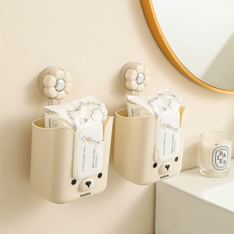 Коробка для хранения влажных салфеток Настенная мультяшная медвежонок