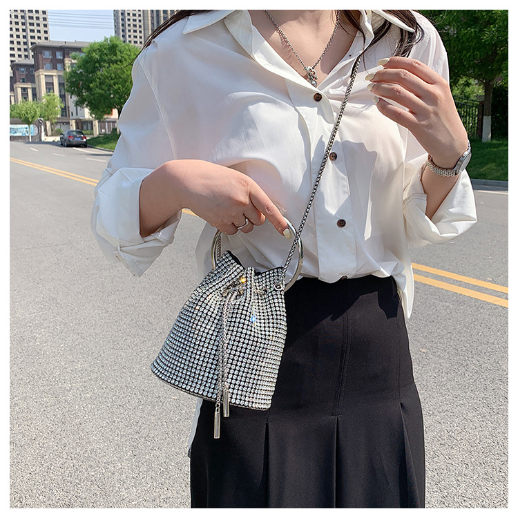 Rhinestone bucket bag voor dames, modieuze handtas en schoudertas_voghion.com
