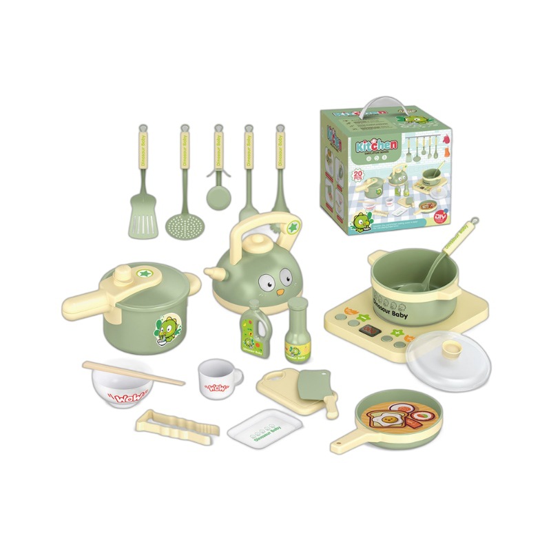 New cross-border children play house kitchenware diversified design puzzle baby interactive lighting Music Kitchen Toys