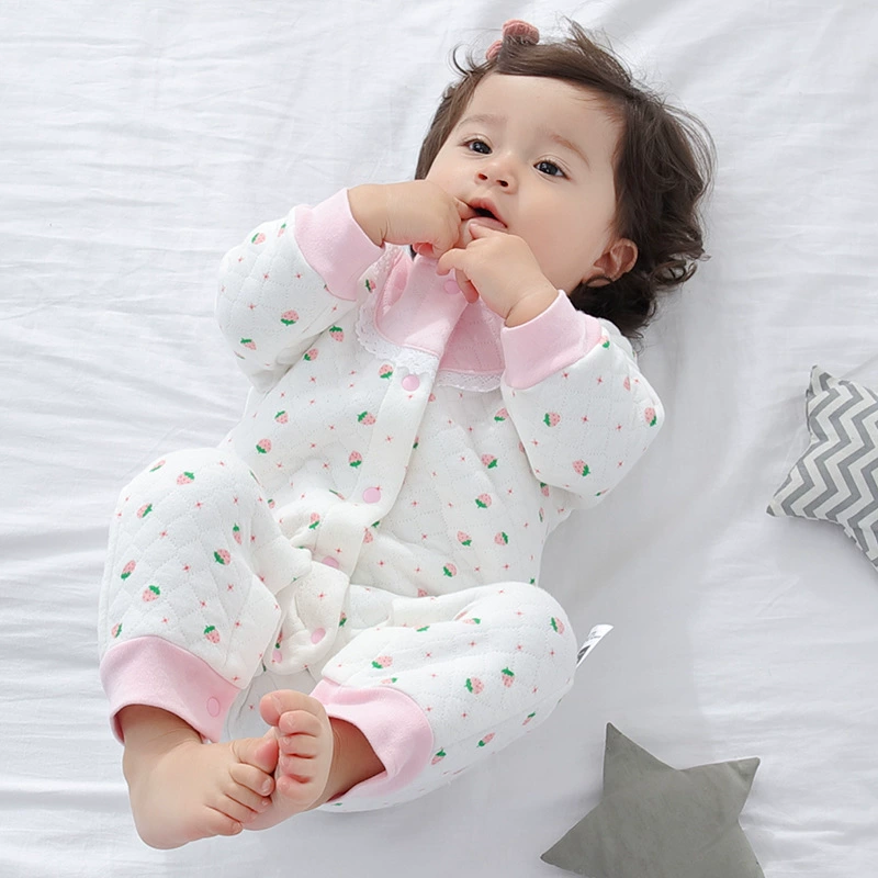 Children's demi-season thermal underwear, set for new born, overall girl's, cotton keep warm bodysuit, pijama, increased thickness