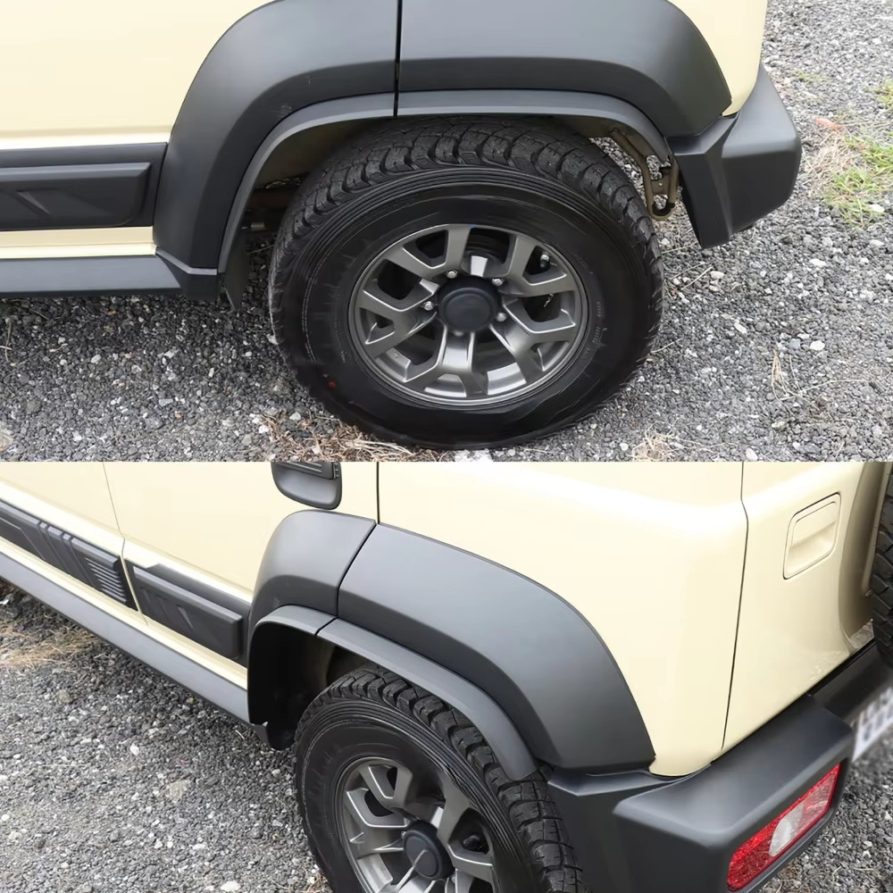 Suitable for 2019+ Suzuki Jimny JB74, five-door model, widened wheel arches, mudguards, and off-road modification accessories