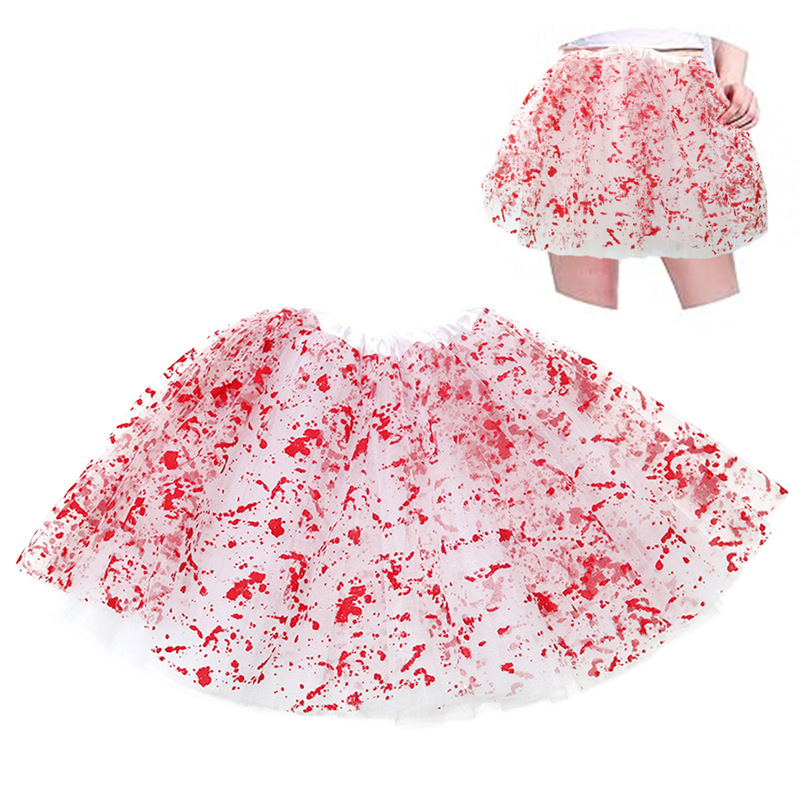 Cross-border Halloween blood dress costume, new party decorations, blood gloves, blood dress, cosplay, masquerade