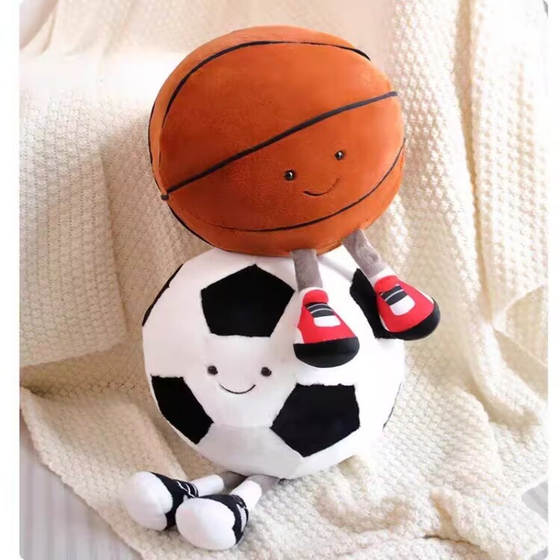 外贸新款跨境足球毛绒玩具抱枕创意玩偶摆件公仔节日礼物皮球批发