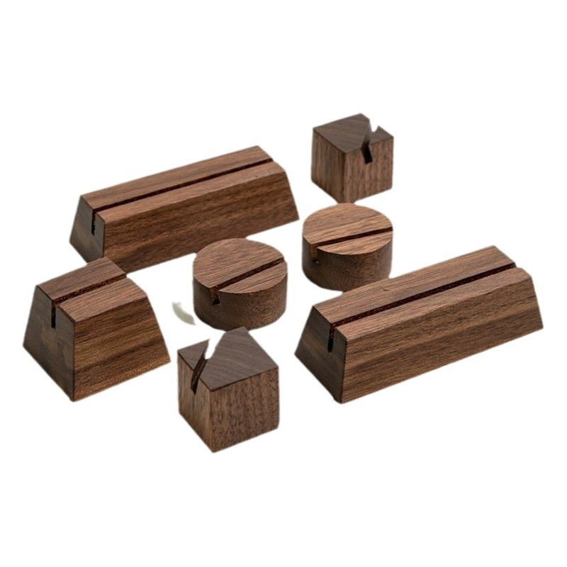 Новый держатель для фотографий из цельного дерева, настольные украшения для открыток, креативный деревянный календарь, декоративная основа, настольная офисная карта