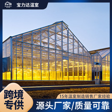 新型玻璃温室智能大棚现代化观光大棚植物展厅建设造价免费设计