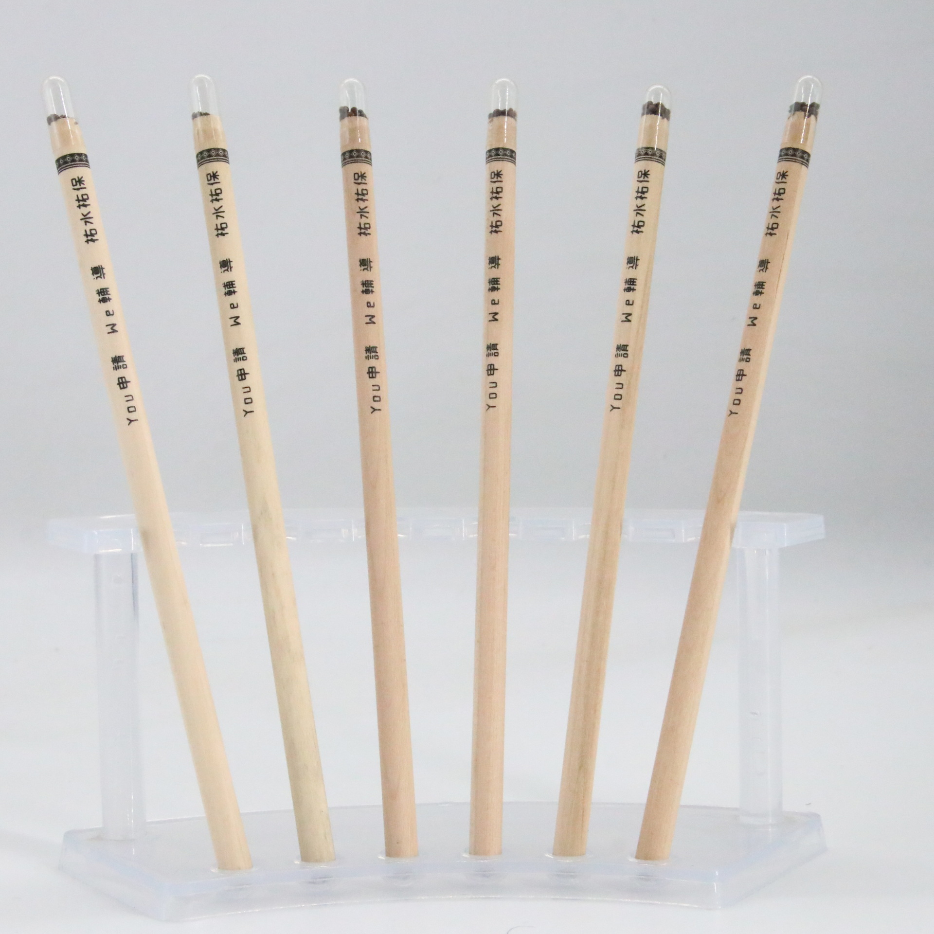 Lápiz de semillas de plantas en ciernes Logotipo de láser lápiz de protección del medio ambiente lápiz de fábrica al por mayor en stock