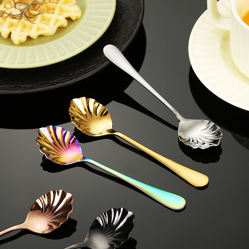 Cucchiaio in acciaio inox con design nido d'uccello per caffè_voghion.com